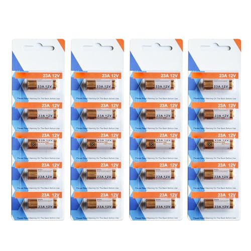 12V Alkaline Batteries A23 Size for Small Gadgets, 20 Pieces