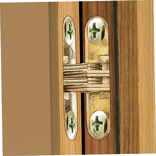 Concealed Cabinet Hinges Hidden Zinc Alloy Cross Hinges Mute Flat Hinge for Cabinet Doors Silent Door Hardware for Kitchen Background Wall Counter Doors 2-Pack 1.64 X 1.29 X 0.31 in - view 5