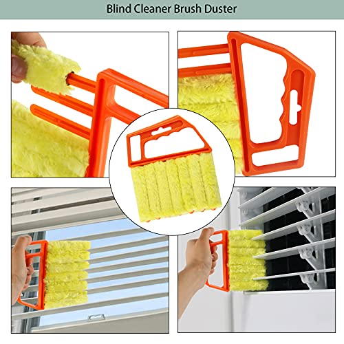 Venetian Blind Cleaner Duster Tool, Hand-held Window Shutters Duster, Window Blind Cleaning Tool, Groove Gap Cleaning Brush for Blind, Air Conditioner, Car Vents, Fan, Door Window Track- 8Pack - view 2