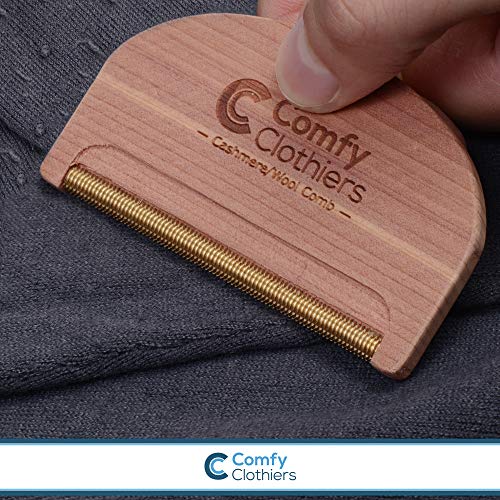 Cedar Wood Sweater Pilling Remover - Multi-Fabric Cashmere Comb - De-Pilling and Lint Removal for Cashmere, Wool, and Other Fabrics - Restore Fine Garments, Sweaters, and Coats - view 4