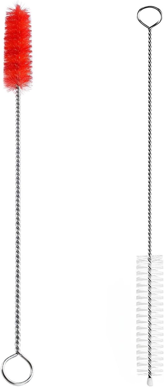 Straw cleaner brush, reusable metal handles straw cleaner brush extra long for mug 40, 30, 20 oz, 10mm wide for sippy cup, water bottle and tubes