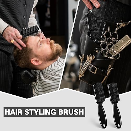 Barber Clipper Cleaning Brushes, 20 Pcs Plastic Handle Nylon Bristles, Multifunctional Cleaning Supplies for Hair Salon, Home and Travel Use (Black) - view 4
