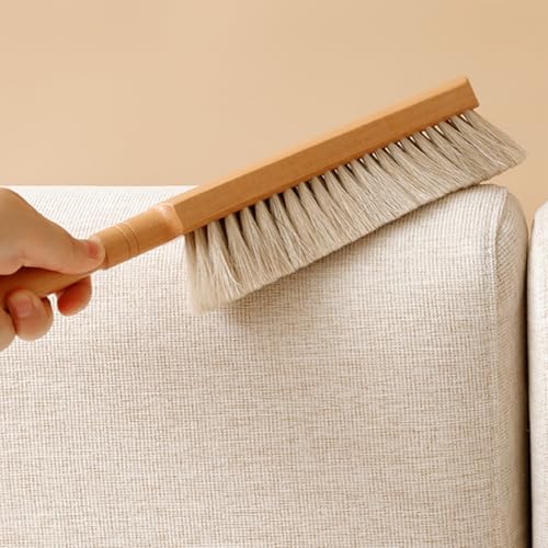 Horsehair Hand Broom Soft Bristles for Upholstery Couch Wood Handle 2 Pack - view 5