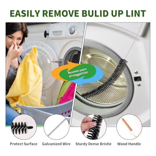 Dryer Vent Cleaner Kit, Refrigerator Coil Brush & Crevice Cleaning Brush - view 3
