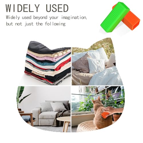 2pcs Pet Dog Cat Hair Remover, Pet Hair Removal Tool, Carpet Cleaner, Rubber Brush Roller, Dog Remover for car，Interior, Furniture, Sofa（Orange and Green） - view 7