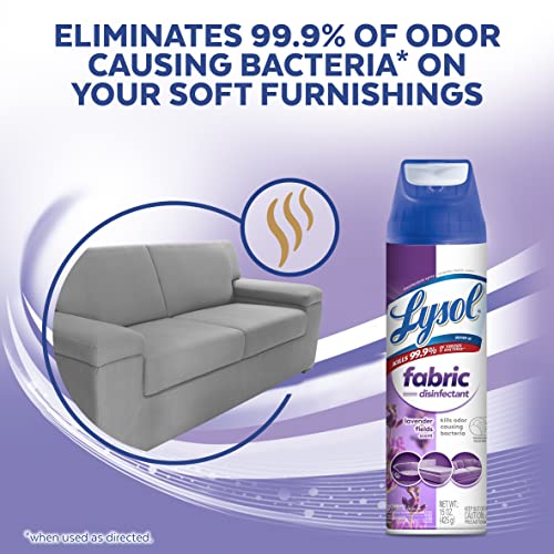 Fabric Disinfectant Spray, Sanitizing and Antibacterial Spray, for Disinfecting and Deodorizing Soft Furnishings, Lavender Fields 15 Fl. Oz - view 5