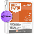 Pillow Encasement- Zippered Bed Bug Dust Mite Proof Hypoallergenic - Sleep Defense System - Standard - Waterproof - Set of 2 - 20" H x 26" W