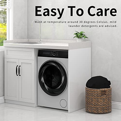 2 Pieces High Stretch Thicken Chair Couch Covers, Soft Sofa Slipcover for 1 Separate Cushion Couch, Jacquard Fabric Elastic Sofa Cover Furniture Protector for Dogs (Chair, Black) - view 7
