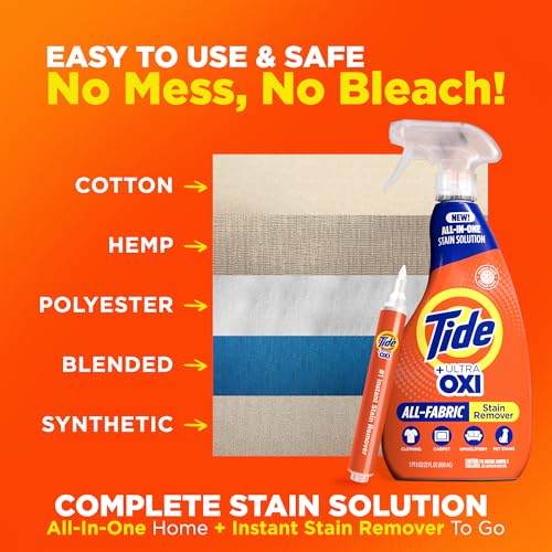 MADE BY NEHEMIAH Rescue Laundry Stain Remover Spray with Oxi + Travel Size To Go Pen, Spot Remover for Clothes, Fabric, Upholstery, Carpet, Grease & More Tough Stains- 22 Fl Oz + 1 Stain Pen - view 6