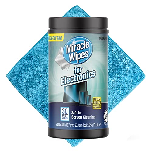 MiracleWipes for Electronics Cleaning - Screen Wipes Designed for TV, Phones, Monitors and More - Includes Microfiber Towel - (30 Count) - view 3