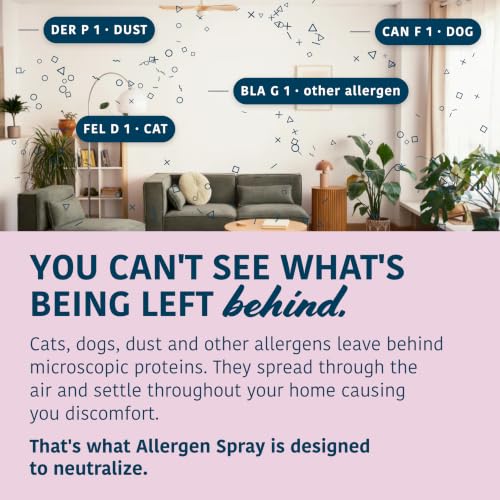 Allergen Spray, Pets, Dust Allergies & More, Air & Surface Control, Just Add Water, Bottle Plus Two Refills, Over 100oz Total - view 3
