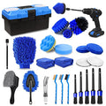 27Pcs Car Detailing Kit, Car Cleaning Kit, Car Detailing Brush Set, Drill Brush Set, Car Detailing Brushes, Car Wash Kit, Car Accessories, Car Cleaning Supplies for Interior, Exterior, Wheels