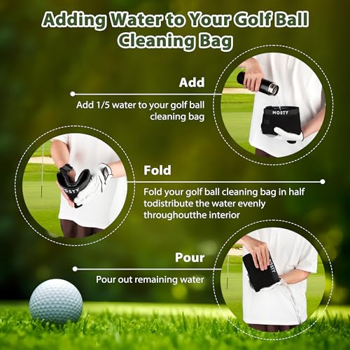 Golf Club & Ball Cleaner Bag,Durable Golf Club Cleaning Kit and Ball Washer Pouch,Club Cleaner for Golf Bag, Golf Gifts for Men Women Golfers Him Unique, Essential - view 4