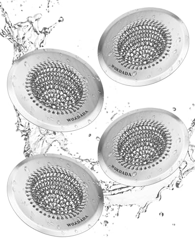 4 Pack Kitchen Sink Drain Strainer,Patented Reversible Chain Mesh Basket