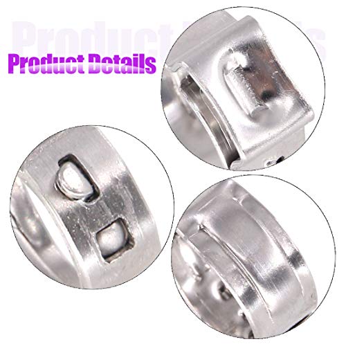 35Pcs 8.8-10.5mm 304 Stainless Steel Single Ear Hose Clamps, Crimp Hose Clamp Assortment Kit Ear Cinch Rings Crimp Pinch Fitting Tools Perfect for Automotive, Home Appliance Line - view 3