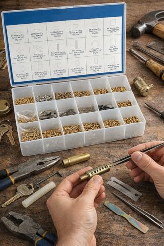 Kwikset Rekey Kit – 200-Piece Professional Lock Rekeying Set with Pins, Springs & Tools – Commercial-Grade DIY Locksmith Kit for Home, Rental & Business Locks - view 3