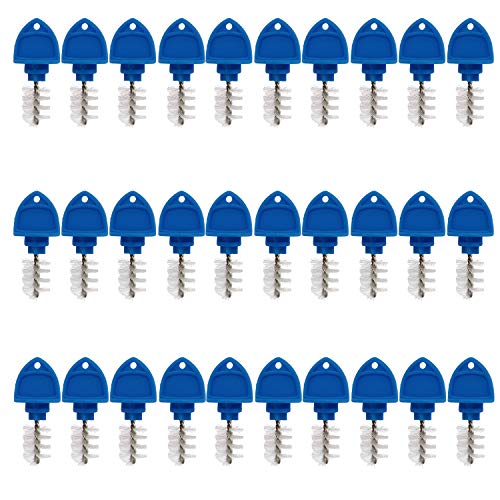 Beer Plugs Tap Brush,30 Pack Beer Faucet Tap Cleaning Plug Brush For Draft Beer Faucet Cap (Blue)
