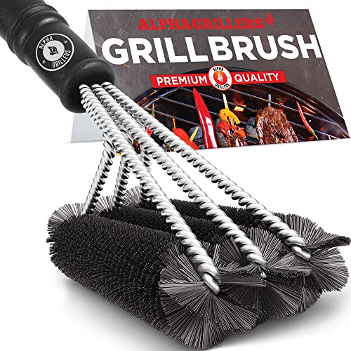 Grill Brush. Rust Proof Bbq Cleaning Scraper Accessories. Safe Stainless Steel Wire Bristle Grilling Cleaner Tools for Outdoor Barbecue Set, Incl Gas, Charcoal, Weber. Grill Brushes