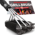 Grill Brush. Rust Proof Bbq Cleaning Scraper Accessories. Safe Stainless Steel Wire Bristle Grilling Cleaner Tools for Outdoor Barbecue Set, Incl Gas, Charcoal, Weber. Grill Brushes