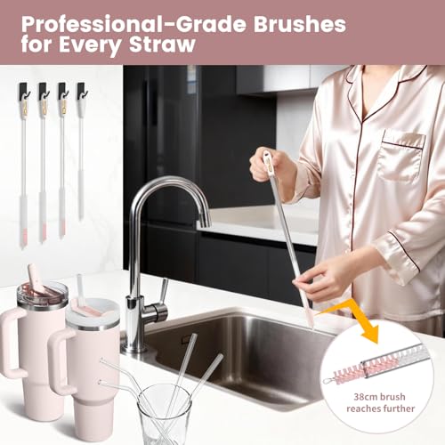 15 Inch Extra Long Straw Cleaner Brush Set, 5PCS for Stanley 40 oz Tumblers - view 6