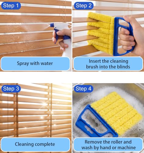 3 Pcs Window Blind Cleaner, 7-Finger Washable Blind Cleaner Duster Tool - view 4