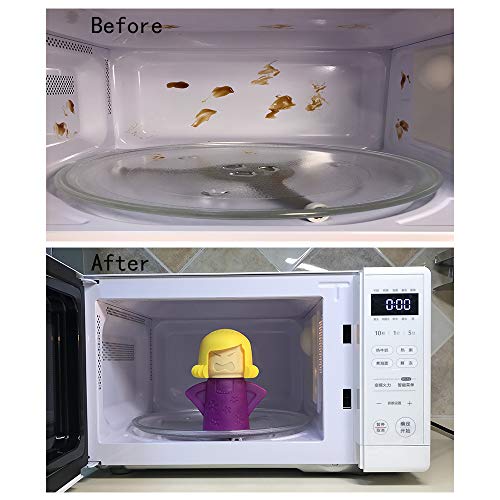Angry Mama Microwave Cleaner, Vinegar and Water Steam Tool (Purple) - view 6