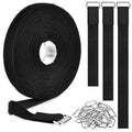 0.75"x19.7ft Hook and Loop Straps with 30 Buckles Adjustable Cut-to-Length Cable Ties - Reusable Nylon Fastening Tape Cable Straps for Storage or Organization (0.75in x 19.7ft)