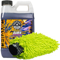 CWS_212_64M Car Wash Starter Bundle - HydroSuds Ceramic SiO2 Shine High Foaming Car Wash Soap, 64 oz, Berry Scent + Chenille Wash Mitt (2 Items) Works on Cars, Trucks, SUVs, RVs & More