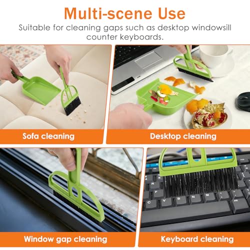 Mini Broom and Dustpan Set 6 Pack Desktop Broom and Dustpan Combo for Home Office Cleaning Brush for Keyboard Windowsill Counter Compact Handheld Sweeping Tools - view 7