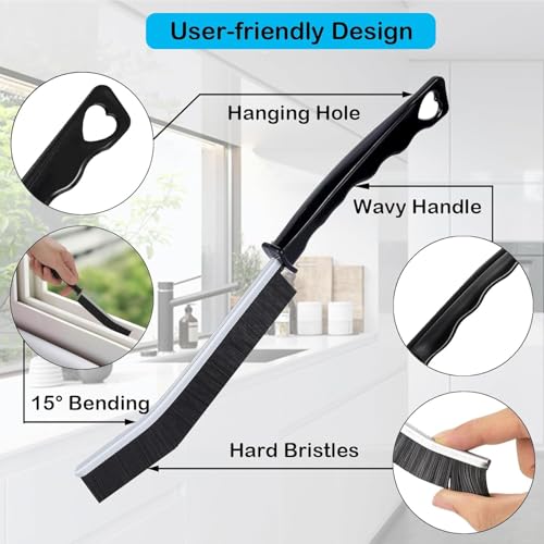 11PCS Crevice Cleaning Brush Set - Hard Bristle Crevice Cleaning Brush Tool, Multifunctional Gap Scrub Brush for Home, Bathroom, Kitchen, Window Track, Bathtub, Vehicle, Faucets, Bowl, Teapot, Cup Use - view 2