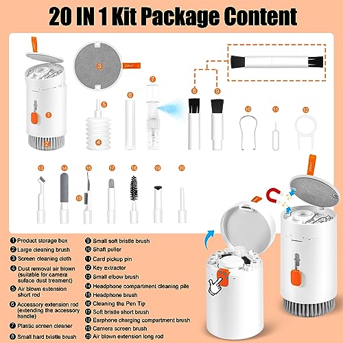 20-in-1 Keyboard Laptop Cleaning Kit for Phone, Earbuds, Camera Lens - view 2