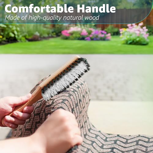 Carpet Cleaning Brush, Scrub Brush with Handle for Floor Mats, Heavy Duty Carpet Cleaner Brush, Rug Brush, Upholstery Brush for Indoor and Outdoor, Stiff Nylon Bristles Car Carpet Brush, White - view 7