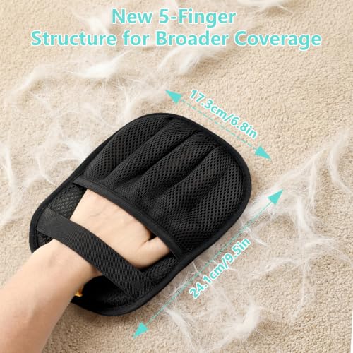 New Upgrade Pet Hair Removal Glove for Dogs & Cats, Electrostatic Reusable Magic Brush Removal Glove, Washable Pet Hair Remover Tool for Clothing, Sofa, Rug, Auto Interior - view 2