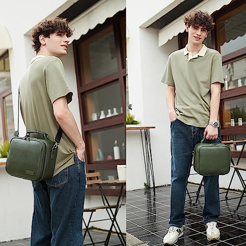 Electronics Travel Organizer, Large Electronic Accessories Cable Case with Adjustable Dividers, Waterproof Tech Storage Bag Gifts with Double Layers for Cord, Charger, Power Bank - Olive Green - view 6