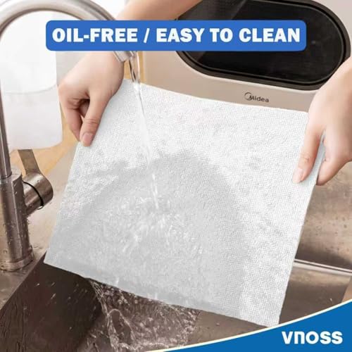 55 Pack Microfiber Cleaning Cloth Roll, Tear Away Reusable Towels, 11" X 9", Ultra Absorbent & Lint Free Cloth for Cars, Kitchen, Window, Home and Shop, White - view 5