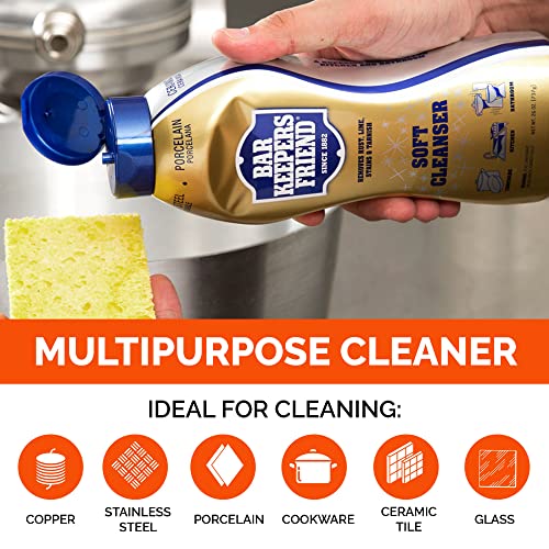 Cleanser Trio - Mega Bundle (21 Oz Cleanser and Polish Powder | 26 Oz Liquid Soft Cleanser | 13 Oz Cooktop Cleaner) Plus 1 Foxtrot Microfiber Towel and 1 Microfiber Scrubber Sponge - view 4