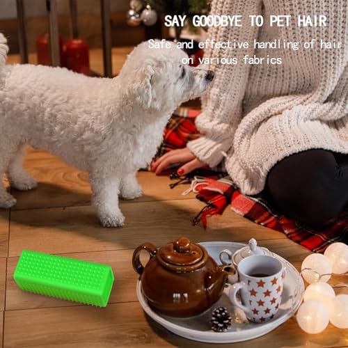 2pcs Pet Dog Cat Hair Remover, Pet Hair Removal Tool, Carpet Cleaner, Rubber Brush Roller, Dog Remover for car，Interior, Furniture, Sofa（Orange and Green） - view 4
