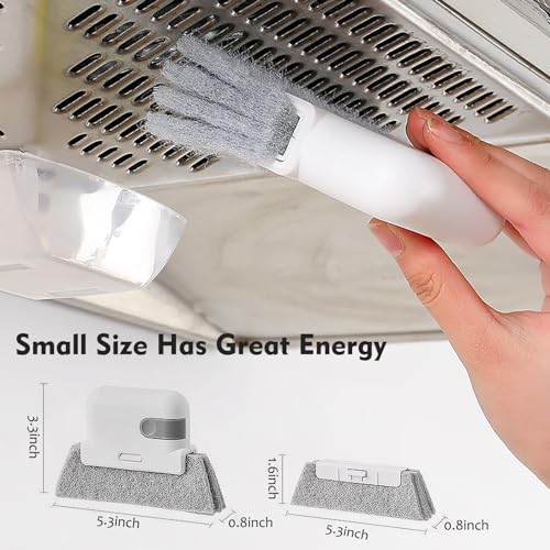 Window Cleaning Brush,Multifucation Groove Cleaning Brush for Household Use, 3 in 1 Window Sliding Door Track Cleaner, Sill, Tile Lines, Shutter, Car Vents, Keyboard, Small Spaces Clean Kit - view 4