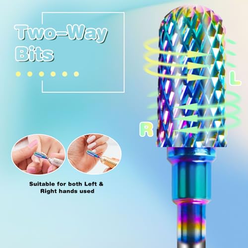 Tungsten Carbide Nail Drill Bits with Cleaning Brush, Efile Remover - view 4