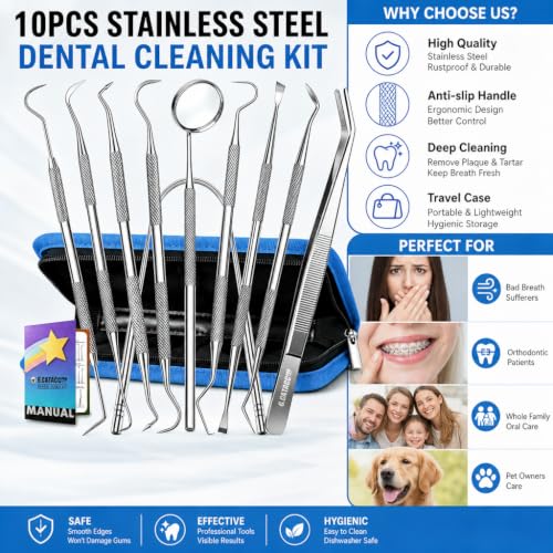 10 Pack Dental Tools Kit, Professional Teeth Cleaning Set - view 2