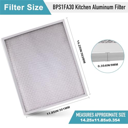 BPS1FA30 Range Hood Filter 11-3/4" x 14-1/4" x 3/8" (2 Pack) - view 3