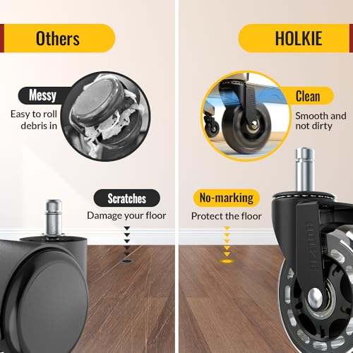 Office Chair Wheels Universal Fit Roller Blade Casters 10 Pack - view 4
