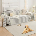 Boho Sofa Covers Couch Covers for 3 Cushion Couch Sofa Pet Friendly Soft Thick Non Slip Couch Cover for Dogs Washable Sectional Couch Covers L Shape Furniture Protecto (Grey, 71"x118")