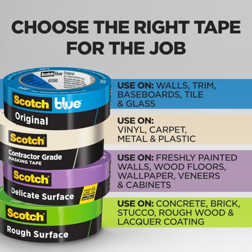 Painter's Tape Contractor Grade,1.88 in x 60.1 yd Rolls, 3 Pack - view 3