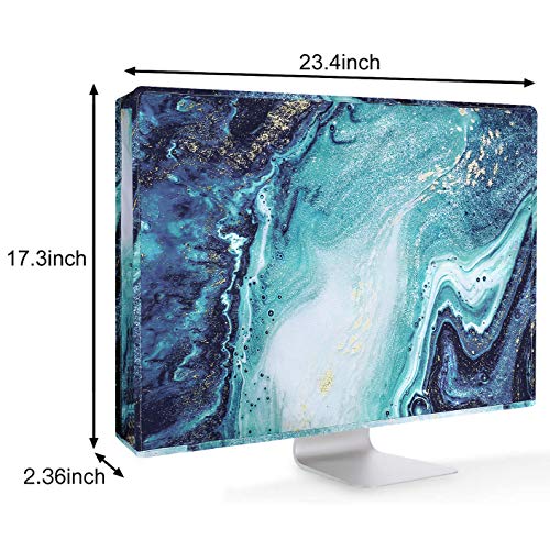 Monitor Dust Cover 22, 23, 24, 25 inch Anti-Static Dustproof, Marble - view 5