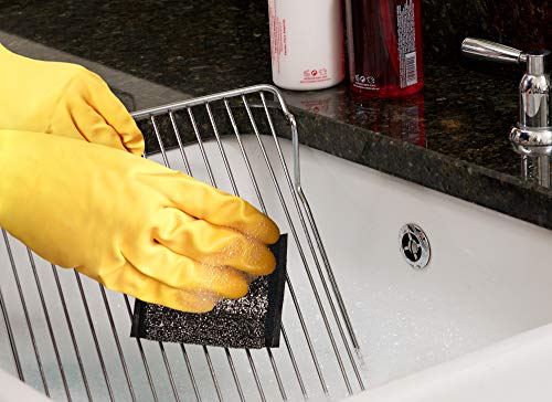 Scrub Away Stainless Steel Scourers - 20 Single Packs of Scouring Pads - Heavy Duty Non Scratch Metal Scourer - Easy to Clean - Tackles Tough and Burnt on Food - view 3