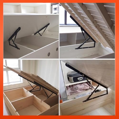 Heavy Duty Hydraulic Gas Spring Bed Storage Lift Kit - 2 Pack Pneumatic Mechanism for Box Bed & Sofa, Space-Saving DIY Storage Solution, Ideal for Cabinets & Home Organization - view 6