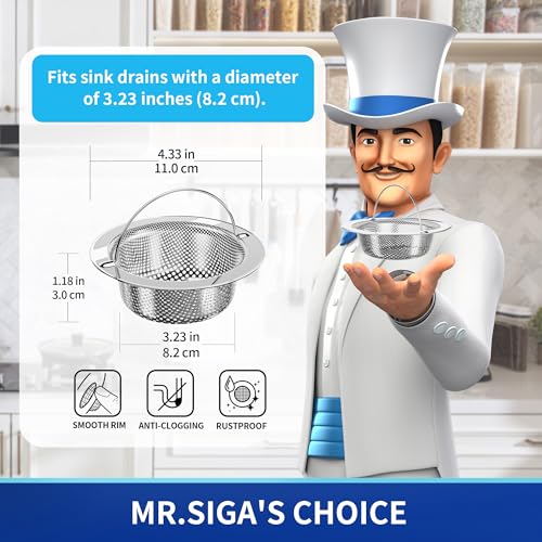 Kitchen Sink Strainer, Stainless Steel Sink Drain Strainer, 2 Pack - view 2