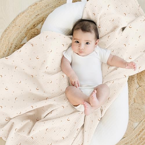 Muslin Swaddle Blankets, 100% Cotton Receiving Blankets, 47"x 47" - view 3