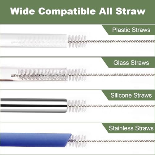 Straw Cleaner Brush for Stanley, 10Pcs Reusable Extra Long Straws Cleaning Brush for 14oz 20oz 30oz 40oz Stanley Mug, Cleaning Brushs for All Plastic, Glass, Stainless and Silicone Straw - view 7
